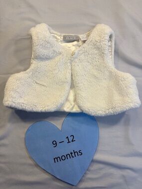 The Children's Place Ivory Faux Fur Vest
